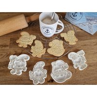Nisse Der Wichtel Cookie Cutter Set - Keksausstecher Weihnachtswichtel Weihnachten Ausstechform Keksstempel Fondant Gartenzwerg Keramik von DieSaarfriesen