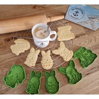 Osterhase Cookie Cutter Set - Keksausstecher Ostern Keksstempel Ausstechformen Ostermotive Backzubehör Fondant Plätzchen Kekse von DieSaarfriesen