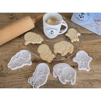 Schildkröten Cookie Cutter Set - Keksausstecher Mit Freddy The Turtle Claycutter Für Fondant Fimo Keramik Backzubehör von DieSaarfriesen