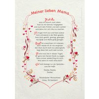 Geschenk Urkunde Meine Liebe Mama, Zeichnung Mit Humorvollem Gedicht, Bild-Präsent Für Die Mutti, Persönlich Durch Wunschtext von DieStaffeleiMeissen