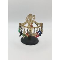 Vintage Glasmarker | 12 Mid-Century Glasanhänger Retro Barware Gold Und Schwarz Metall Kunststoff Deutschland, 1950/ 1960 von DieTandlerei