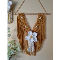 Makramee Wandbehang, Wanddekoration Im Boho Look, Idee Für Dein Wohnzimmer von DieWollschmiederin