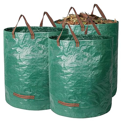 Diealles Shine 3X 272L Gartenabfallsack, Gartensack mit Griffe, Selbststehend, Wasserdicht, Laubsack Haltbar Korrosionsbeständig für Gartenabfälle und Grünschnitt von Diealles Shine