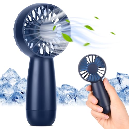 Diealles Shine Hand Ventilatoren Mini, Tragbarer Handventilator Mini, Handheld Fan Mit 3 Windgeschwindigkeit, Mini USB Hand Lüfter Für Reisen, Zuhause(Blau) von Diealles Shine