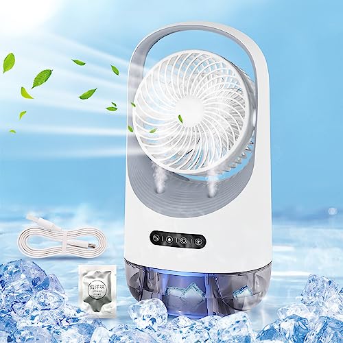 Diealles Shine Mini Luftkühler, 4-in-1 Persönlich Mobile Klimageräte, Tragbarer Klein Klimaanlage Air Cooler mit 4000mAh Akku für Schlafzimmer Büro Camping von Diealles Shine