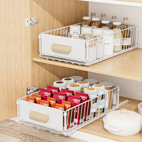Diealles Shine Teleskopschublade, 24x40x10CM Ausziehbare Schublade Küche, No Drill Schrank Organizer für Küche Cabinet von Diealles Shine