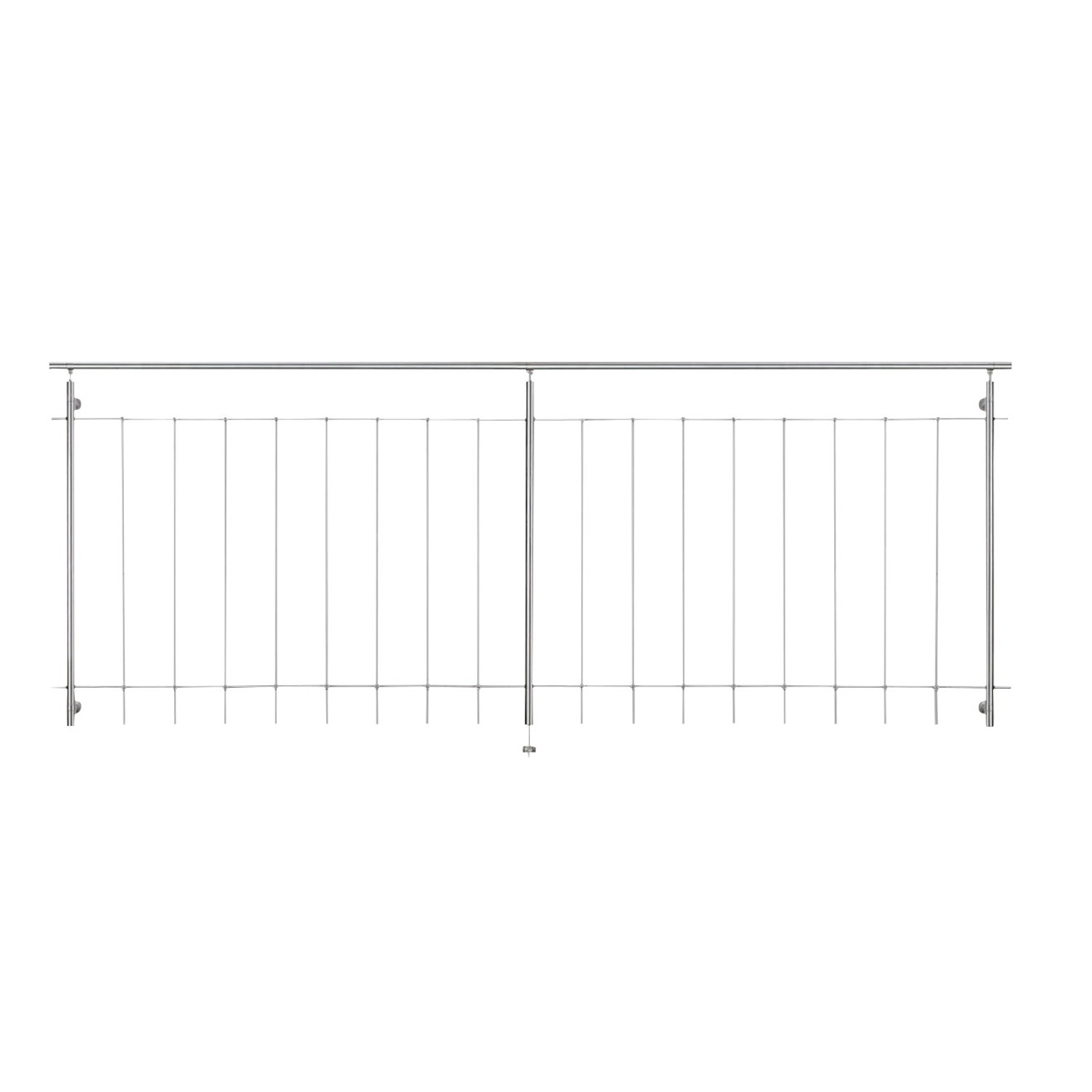 Geländerset für raumhohe Fenster senkrecht 250 cm von Dieda