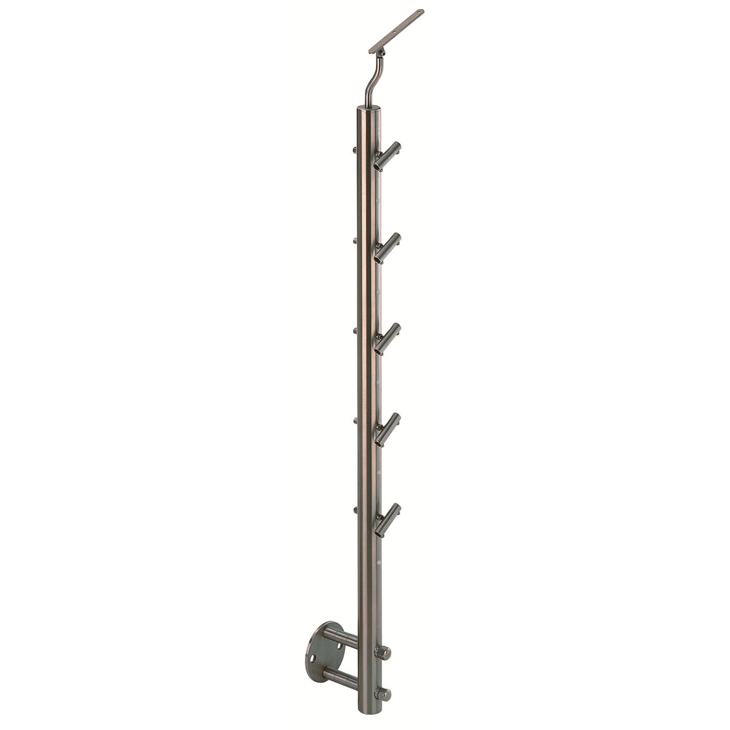 Geländerstütze rund V2A mit Rundstabhalter 100 cm Geländerstütze rund V2A mit Rundstabhalter 100 cm von Dieda