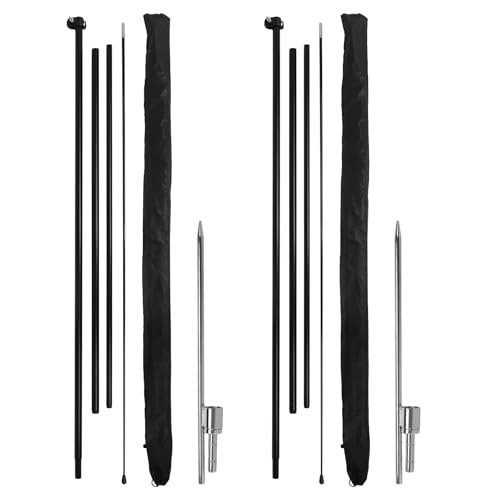 Diegimr 2 Sets Federfahnenmast Set, Aluminiumlegierung Fiberglas Fahnenmast Set mit Erdspießen Federfahnenmast für Unternehmen Schulsportveranstaltungen Diegimr 2 Sets Federfahnenmast Set, Aluminiumlegierung Fiberglas Fahnenmast Set mit Erdspießen Federfahnenmast für Unternehmen Schulsportveranstaltungen von Diegimr