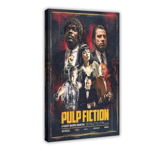 Diempi Pulp Fiction Filmposter (5) Leinwandposter Schlafzimmer Dekor Landschaft Büro Zimmer Dekor Geschenk 40 x 60 cm von Diempi