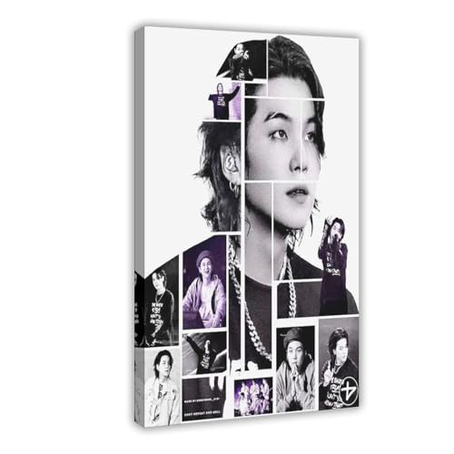 Diempi Südkorea Rappers BTS Mitglieder Agust D Poster (2) Leinwandposter Schlafzimmer Dekor Landschaft Büro Zimmer Dekor Geschenk 40 x 60 cm von Diempi