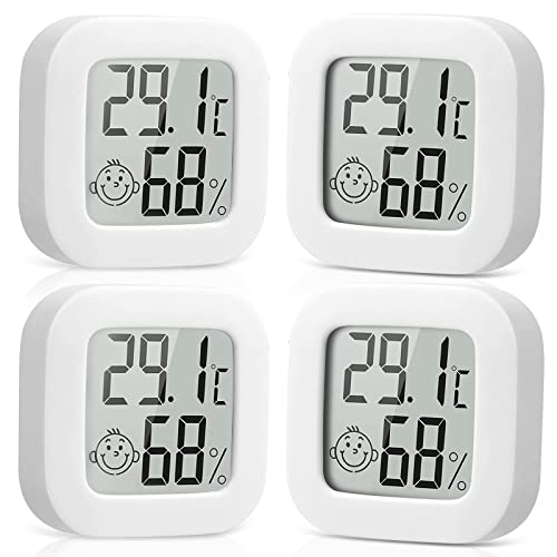Dienmern 4 Stück Digital Thermometer für Innen Hygrometer - HohePräzision Raumthermometer Mini Thermometer Innen, Thermometer für Innenräume Dienmern 4 Stück Digital Thermometer für Innen Hygrometer - HohePräzision Raumthermometer Mini Thermometer Innen, Thermometer für Innenräume von Dienmern