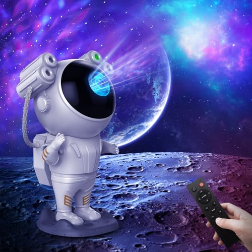 Dienmern Astronaut Sternenhimmel Projektor Kinder - Sternenprojektor Galaxy Projector mit Auto Timer, Nachtlicht Led Sternenhimmel Astrolyte Projektor, Geschenk für Kinder und Erwachsene von Dienmern