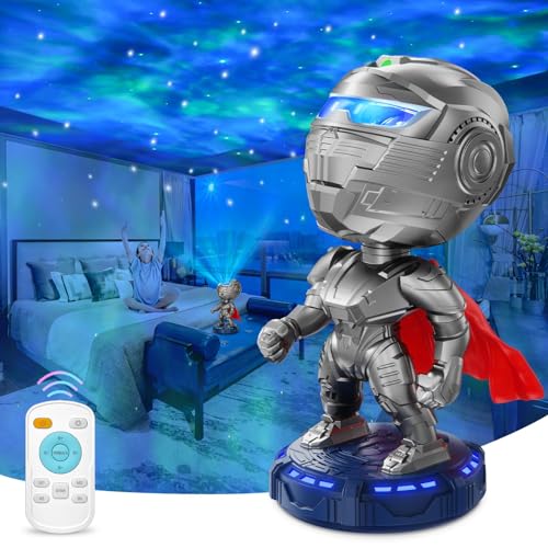 Dienmern Star Projector Galaxy Night Light - Mecha Knight Starry Nebula Ceiling LED Lamp with Timer and Remote, Gift for Kids Adults for Bedroom, Christmas, Birthdays, Valentine's Day… von Dienmern