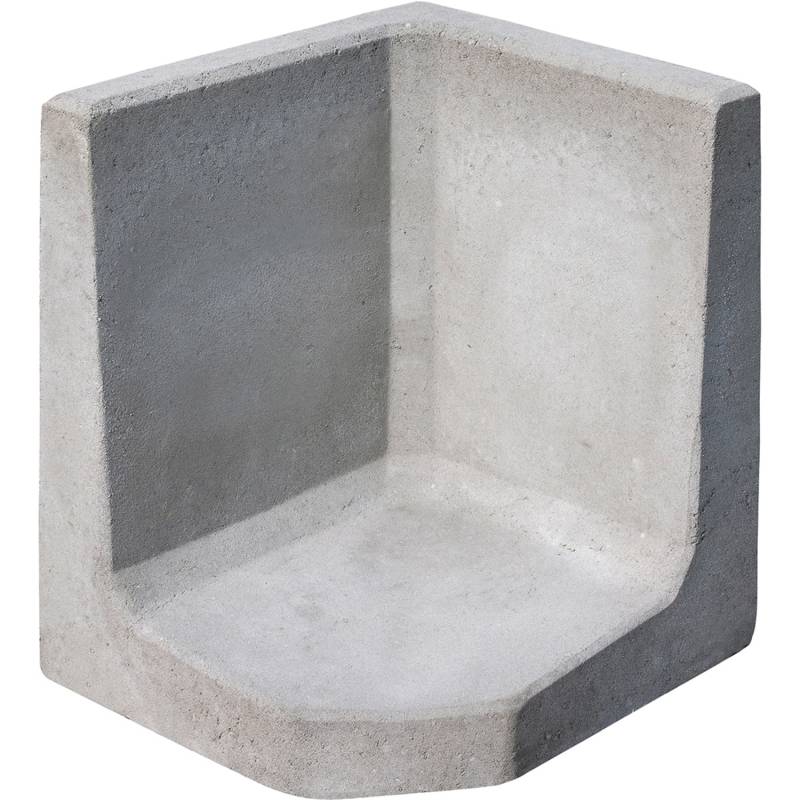 Diephaus L-Stein Ecke unbewehrt  Grau 60 x 50 x 50 x 7 cm von Diephaus