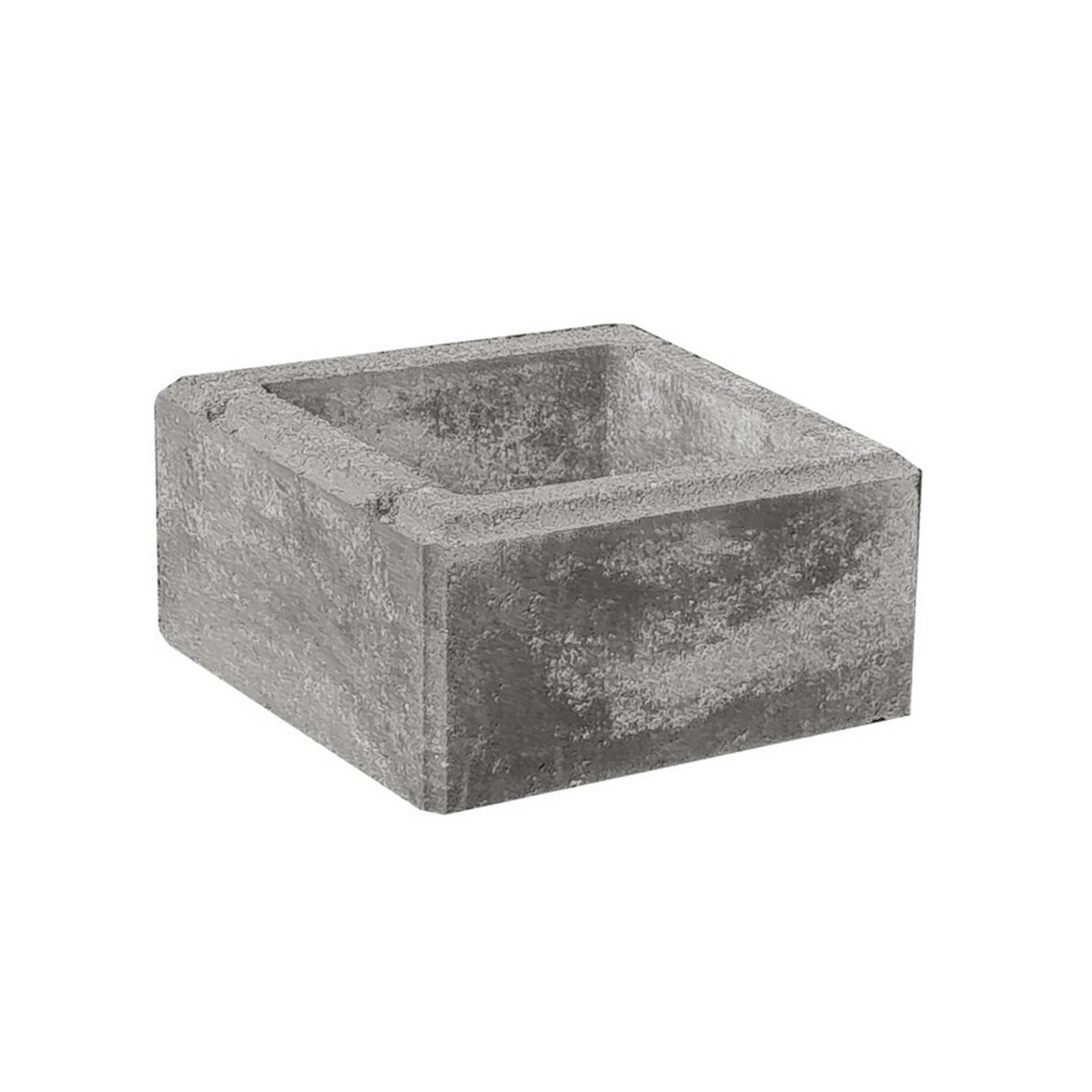 Diephaus Mauerstein 'T-Wall System PFS' Beton schwarz/weiß 37,5 x 37,5 x 20 cm von Diephaus