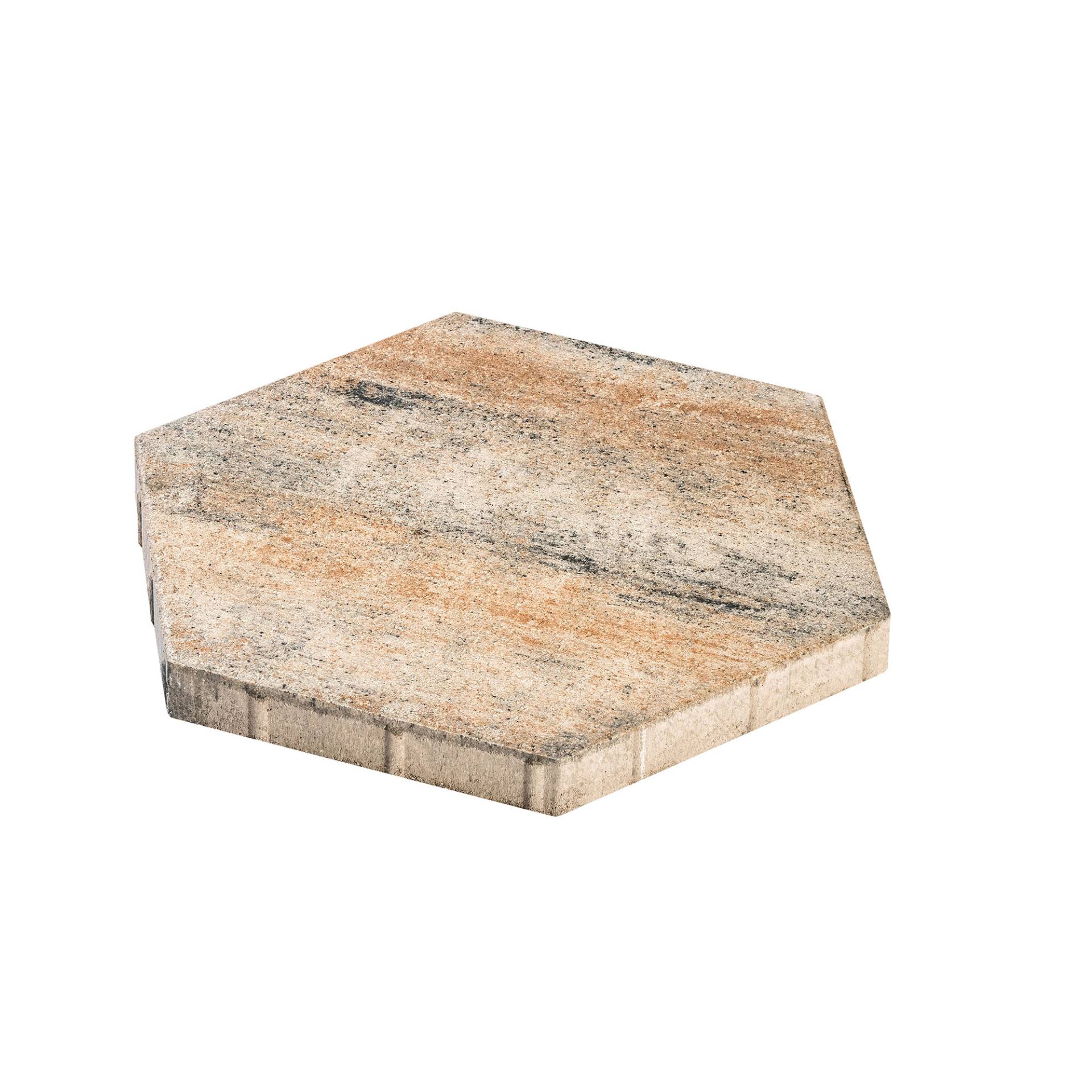 Diephaus Terrassenplatte 'T-Court Hexagon' Beton muschelkalkfarben 46 x 40 x 4 cm von Diephaus