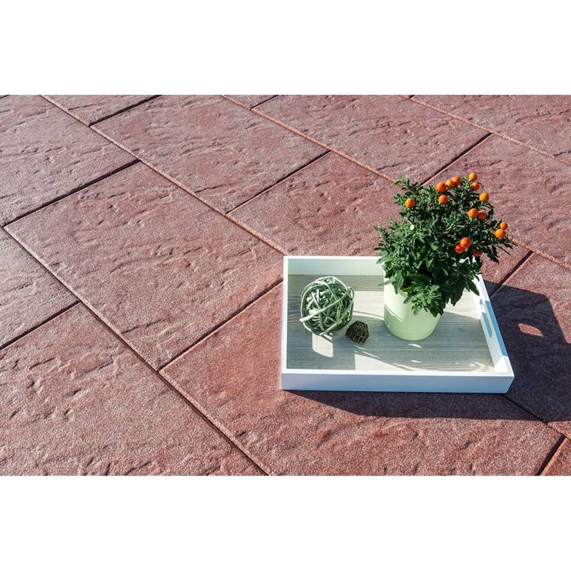 Diephaus Terrassenplatte Diano Rot 60 x 40 x 4 cm PE3 von Diephaus