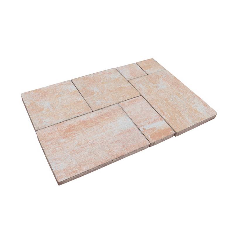 Diephaus Terrassenplatte 'T-Court Multi' Beton sandsteinfarben 121 x 80 x 5 cm von Diephaus