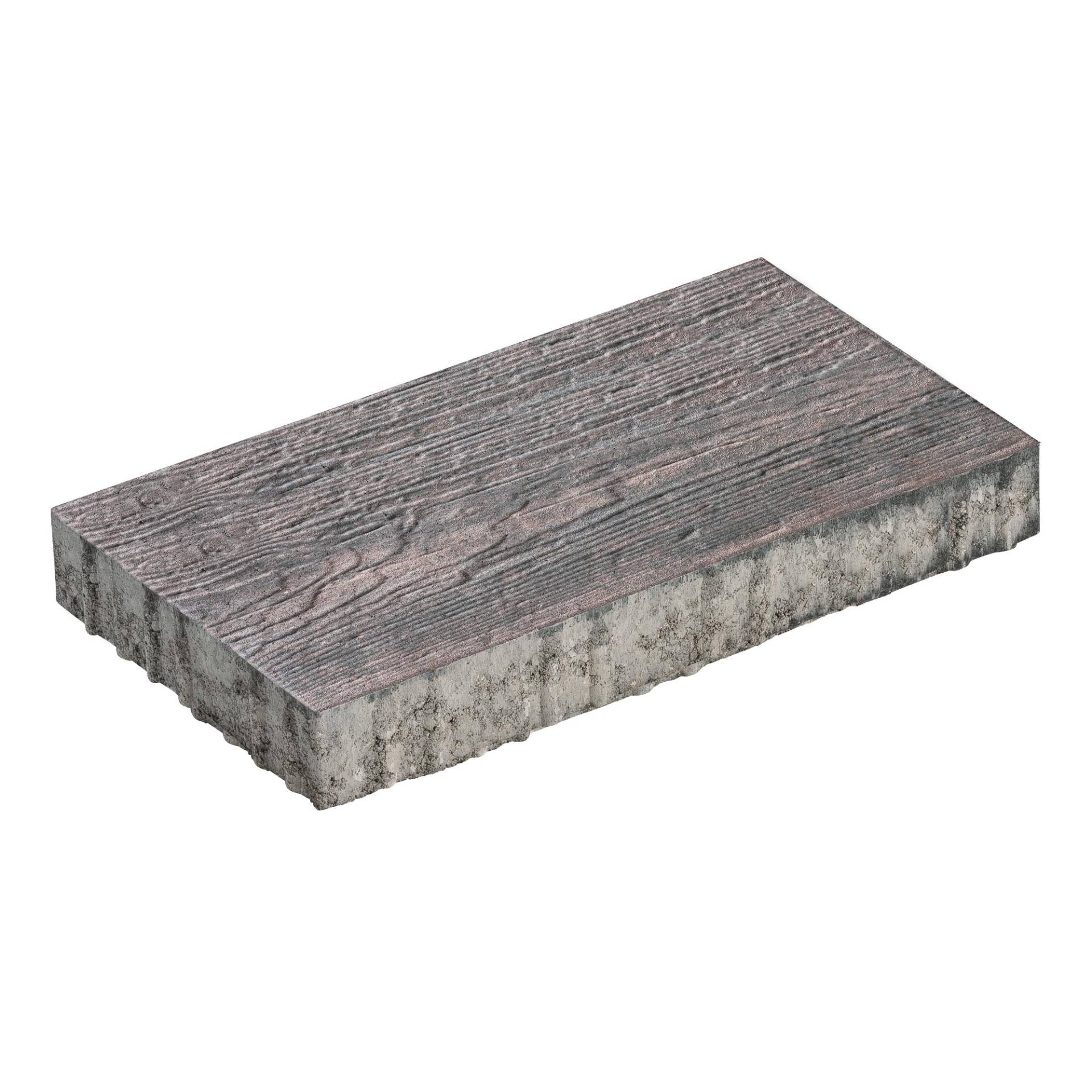 Diephaus Terrassenplatte 'T-Court Timber' Beton rot/schwarz 60 x 30 x 4 cm von Diephaus