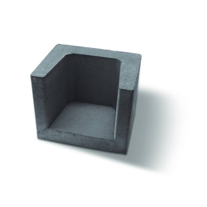 Diephaus U-Stein-Ecke Beton grau 40 x 40 x 40 cm von Diephaus
