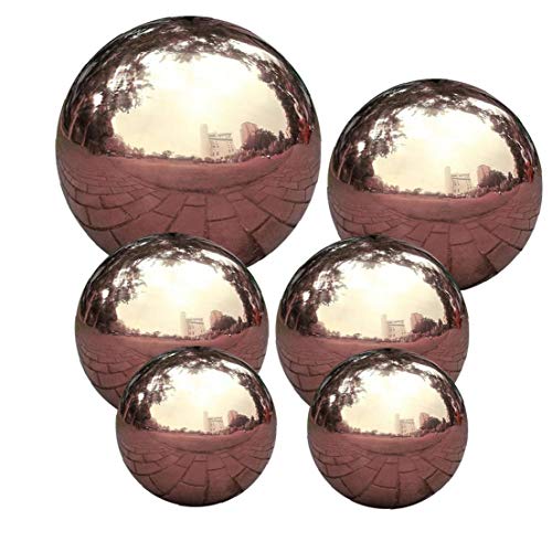Ball anstarrt Garten Bereich-Kugel Spiegel poliert Hohle Kugel-Reflective Garten Kugel für Hausgarten-Dekorationen 6PCS von PGONA