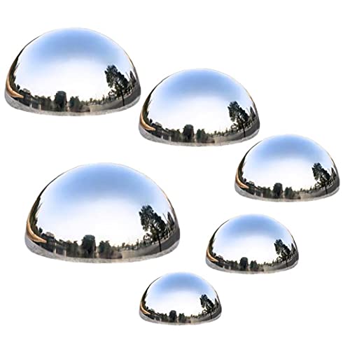 Ball anstarrt Garten Hemisphäre Kugel Spiegel poliert Hohle Kugel-Edelstahl-Reflektierendes Garten Kugel für Hausgarten-Verzierung Dekorationen 6PCS von DierCosy