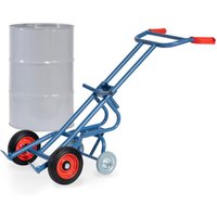 fetra® Fasskarre, Tragkraft 300 kg, mit 2 Stützrollen, Vollgummi-Bereifung von fetra®