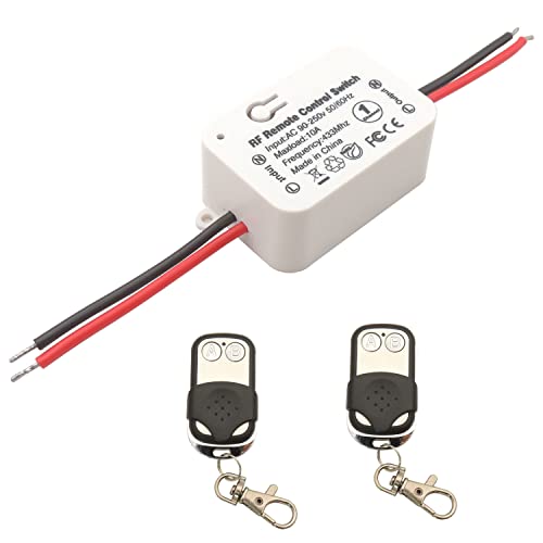 DieseRC AC 230V 220V Funk Fernbedienung Lichtschalter 1500W RF Relais Empfänger mit 2 Sendern funktaster für Lampe von DieseRC