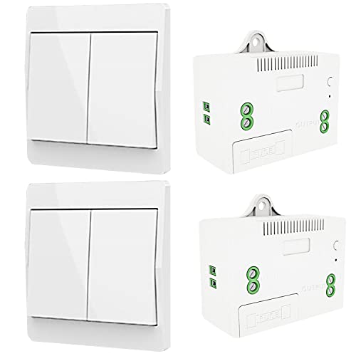 DieseRC Selbst-generierender Funk Lichtschalter, RF Funkschalter und Relais Empfänger, Controller mit Sicherung, Kinetischer Schalter ohne Batterie von DieseRC