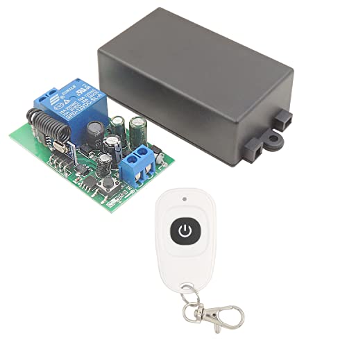DieseRC Radiofrequenz Licht Fernbedienung Schalter RF Drahtloser AC 220V 230V 240V 1500 W Relais Empfänger mit Sender, Toggle-Modus zum Ein- und Ausschalten der Lampe von DieseRC