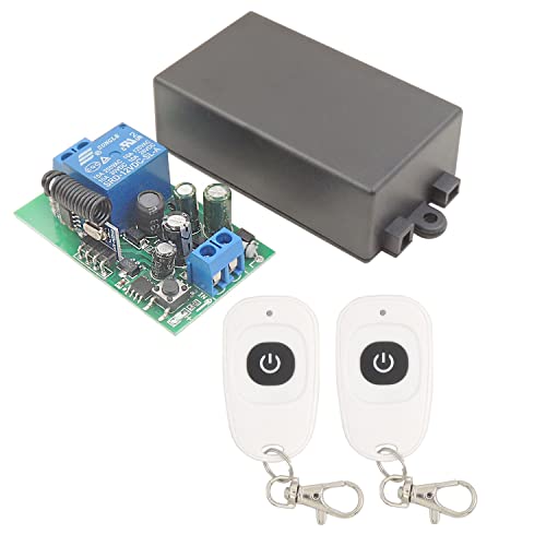 DieseRC Radiofrequenz Licht Fernbedienung Schalter RF Drahtloser AC 220V 230V 240V 1500 W Relais Empfänger mit Sender, Toggle-Modus zum EIN- und Ausschalten der Lampe von DieseRC
