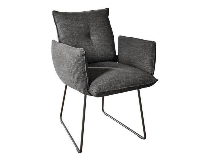 Dieter Knoll ARMLEHNSTUHL, Anthrazit, Metall, Kufe, Rundrohr, 65x90x70 cm, Goldenes M, Lederauswahl, Stoffauswahl, inklusive Armlehnen, Esszimmer, Dieter Knoll ARMLEHNSTUHL, Anthrazit, Metall, Kufe, Rundrohr, 65x90x70 cm, Goldenes M, Lederauswahl, Stoffauswahl, inklusive Armlehnen, Esszimmer, von Dieter-Knoll