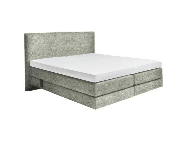 Dieter Knoll BOXSPRINGBETT, Beige, H2 + H3, Höhe ca. 20 cm, 180x200 cm, gepolstertes Kopfteil, Stoffauswahl, Topper geteilt, in verschiedenen Größen von Dieter-Knoll