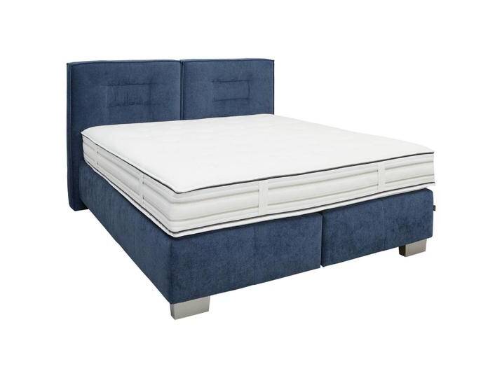 Dieter Knoll BOXSPRINGBETT, Blau, H3 + H4, 7-Zonen, Höhe ca. 31 cm, 160x200 cm, gepolstertes Kopfteil, in verschiedenen Größen erhältlich, Matratze von Dieter-Knoll