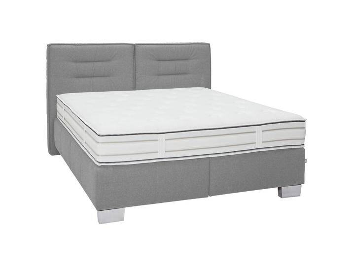 Dieter Knoll BOXSPRINGBETT, Hellgrau, H3 + H4, 7-Zonen, Höhe ca. 27 cm, 200x200 cm, gepolstertes Kopfteil, Stoffauswahl, Lederauswahl, in Dieter Knoll BOXSPRINGBETT, Hellgrau, H3 + H4, 7-Zonen, Höhe ca. 27 cm, 200x200 cm, gepolstertes Kopfteil, Stoffauswahl, Lederauswahl, in von Dieter-Knoll