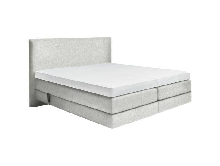 Dieter Knoll BOXSPRINGBETT, Natur, H2 + H3, Höhe ca. 20 cm, 180x200 cm, gepolstertes Kopfteil, Stoffauswahl, Topper geteilt, in verschiedenen Größen von Dieter-Knoll
