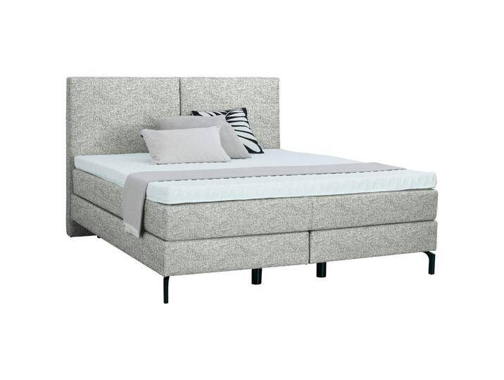 Dieter Knoll BOXSPRINGBETT, Natur, H3 + H4, Höhe ca. 20 cm, 180x200 cm, gepolstertes Kopfteil, Stoffauswahl, Topper durchgehend, in verschiedenen von Dieter-Knoll