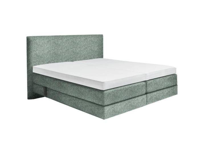 Dieter Knoll BOXSPRINGBETT, Olivgrün, H2 + H3, Höhe ca. 20 cm, 180x200 cm, gepolstertes Kopfteil, Stoffauswahl, Topper geteilt, in verschiedenen von Dieter-Knoll