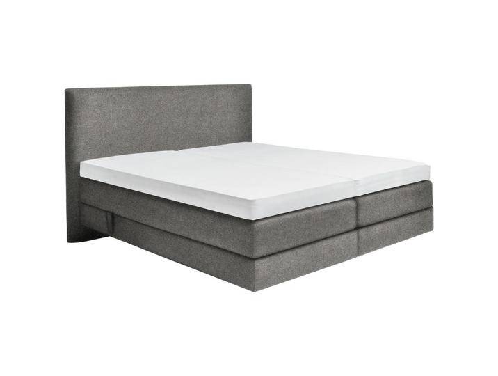 Dieter Knoll BOXSPRINGBETT, Taupe, H2 + H3, Höhe ca. 20 cm, 160x200 cm, gepolstertes Kopfteil, Stoffauswahl, Topper geteilt, in verschiedenen Größen von Dieter-Knoll