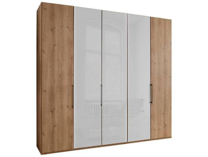Dieter Knoll DREHTÜRENSCHRANK, Weiß, Eiche Bianco, 6 Fächer, 250x236x58 cm, ISO 9001, Made in Germany, Beimöbel erhältlich, umfangreiches Zubehör in von Dieter-Knoll