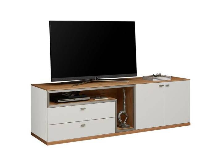 Dieter Knoll LOWBOARD, Weiß, Eiche, furniert, 3 Fächer, 2 Schubladen, 210.3x64.7x52 cm, Made in Germany, Beimöbel erhältlich, stehend, Wohnzimmer, Dieter Knoll LOWBOARD, Weiß, Eiche, furniert, 3 Fächer, 2 Schubladen, 210.3x64.7x52 cm, Made in Germany, Beimöbel erhältlich, stehend, Wohnzimmer, von Dieter-Knoll