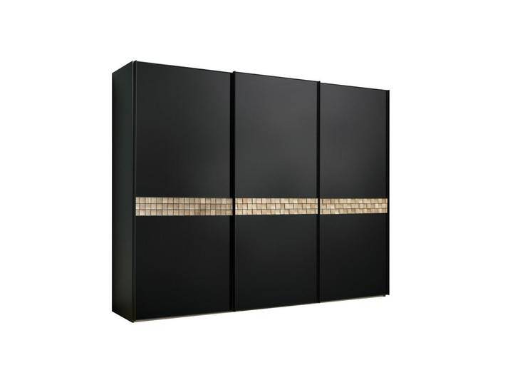 Dieter Knoll SCHWEBETÜRENSCHRANK, Anthrazit, Schwarz, Eiche, Eiche, massiv, 6 Fächer, 280x222x68 cm, Blauer Engel, BQ - Bündnis für Qualität, Made in von Dieter-Knoll