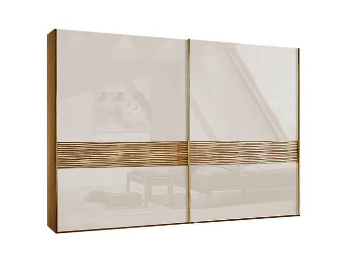 Dieter Knoll SCHWEBETÜRENSCHRANK, Eiche, Champagner, Eiche, teilmassiv, 6 Fächer, 300x217x67 cm, Beimöbel erhältlich, in verschiedenen Größen von Dieter-Knoll