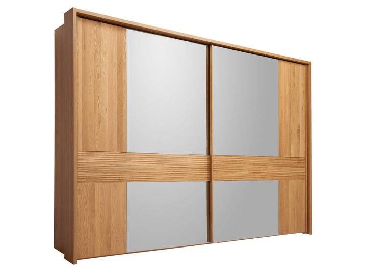 Dieter Knoll SCHWEBETÜRENSCHRANK, Eiche, Metall, Eiche, teilmassiv, 6 Fächer, 300x217x67 cm, Beimöbel erhältlich, in verschiedenen Holzarten Größen von Dieter-Knoll