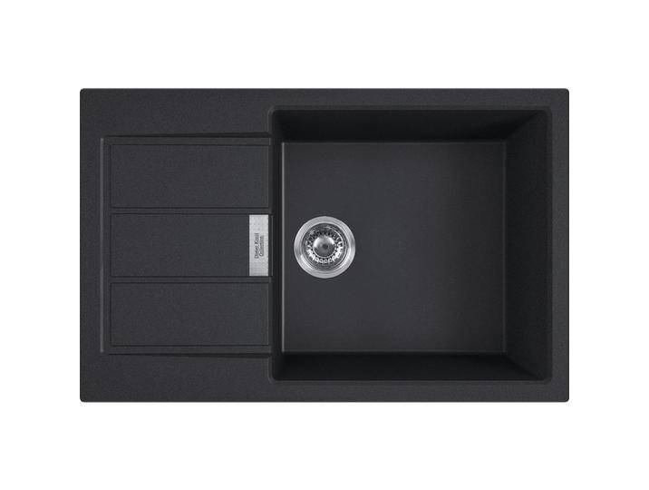 Dieter Knoll SPÜLE, Schwarz, Stein, 78x20.7x50 cm, Küchen, Küchenausstattung, Küchenspülen von Dieter-Knoll