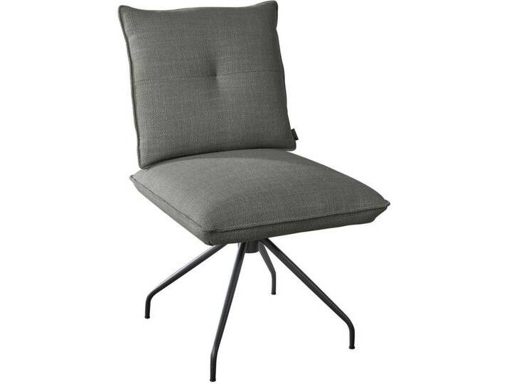 Dieter Knoll STUHL, Grau, Metall, Sternfuß, Rundrohr, 50x90x70 cm, Goldenes M, Lederauswahl, Stoffauswahl, Sitzfläche 360° drehbar, automatische von Dieter-Knoll