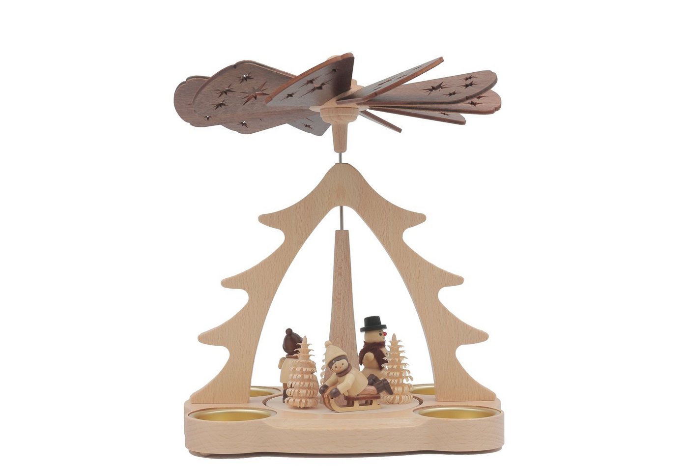 Dieter Legler GmbH & Co. KG Weihnachtspyramide Tisch Pyramide Winterkinder 15x19x24 cm - Original Erzgebirge von Dieter Legler GmbH & Co. KG