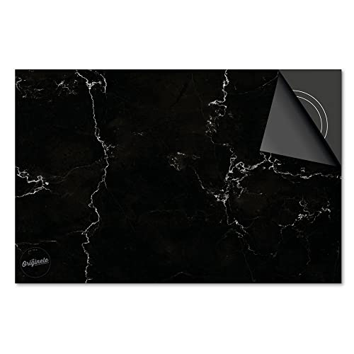 Induktionsschutz von Dietrix® - SCHUTZMATTE "Marmor Schwarz Motiv 83 x 51.5cm" mit Stil für INDUKTIONSKOCHFELD/Induktionsherd, CERANFELD/Ceranherd und Herdabdeckplatte mit Druck/Motiv von Dietrix