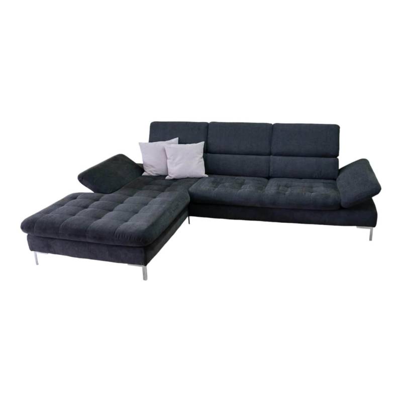 Ecksofa Family Style Stoff Guard Graphit 66 Metallfüße 4.26 Silber Inklusive Ver... von Dietsch